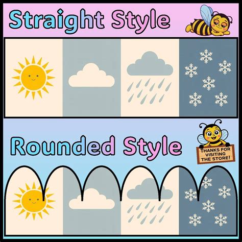 Weather Types Patterns Reports Snow | Bulletin Board Borders | Printable Set