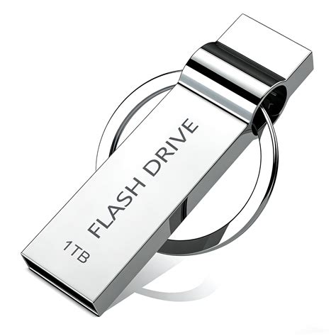 USB Flash Drive 1T/1000G Memory Stick Metal Thumb Drive with Keychain ...