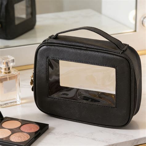 Cosmetic Bag Toiletry Organizer with Clear Window, Large Capacity Waterproof Makeup Bag ...