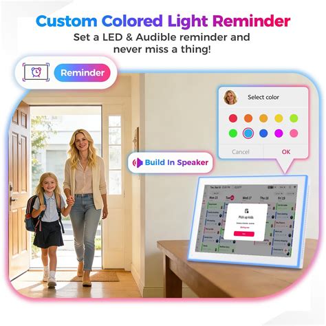 10.1 Inch Smart Digital Calendar with LED Reminder Light – HD Touchscr ...