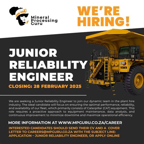 🚨🚨🚨Job Alert: Junior Reliability Engineer🚨🚨🚨 We're seeking a Junior ...