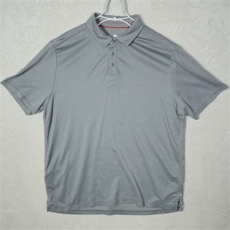 Tommy Bahama Men’s XL Gray Knit Polo Shirt, Tencel Modal Blend