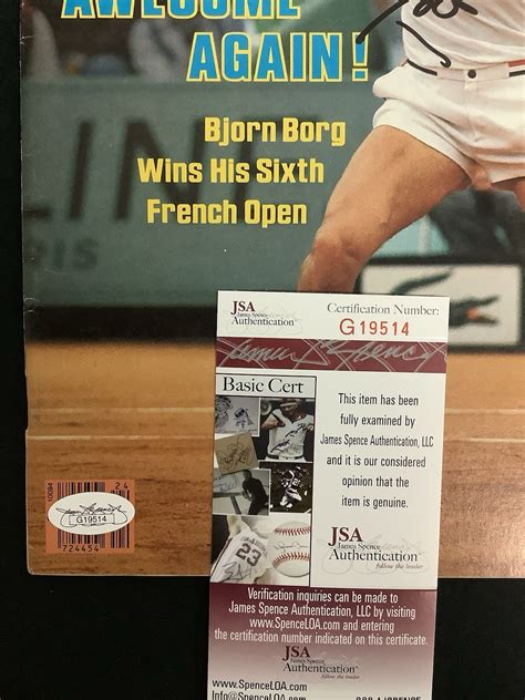 Bjorn Borg Signed Sports Illustrated 6/15/81 Magazine Auto JSA