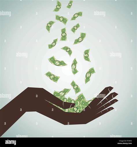 Flying money on green background Stock Vector Images - Alamy