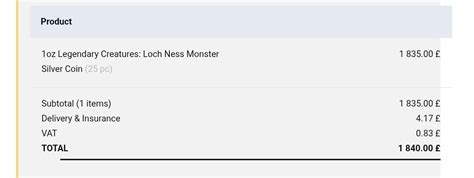 2026 'Loch Ness Monster' Legendary Creatures 1 oz Silver Bullion Coin ...