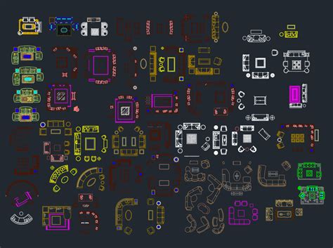 coffee table cad block