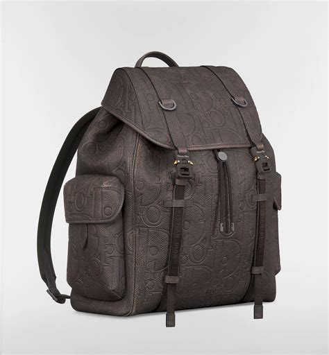 Dior Hit the Road Backpack with Flap Brown Dior Gravity Vintage Leather | DIOR