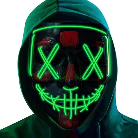 Neon Nightmare Illuminating Party Mask