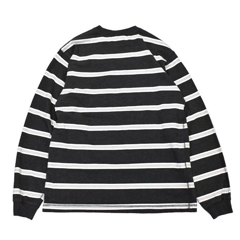 [M] 00's Anchor Blue Border L/S Pocket T-shirt | mongos