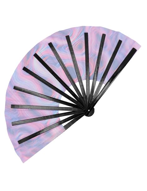 Riesiger Fächer in Neonviolett, 64 cm - Karneval Megastore