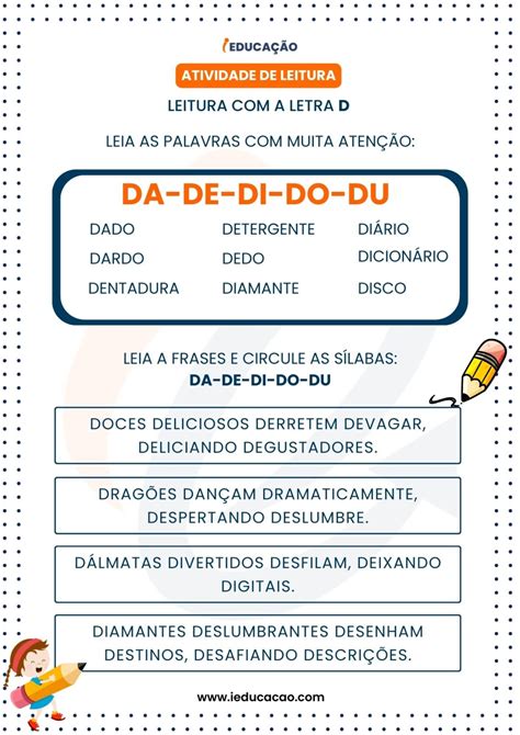 Atividades de Leitura para Alfabetização com PDF Gratuito