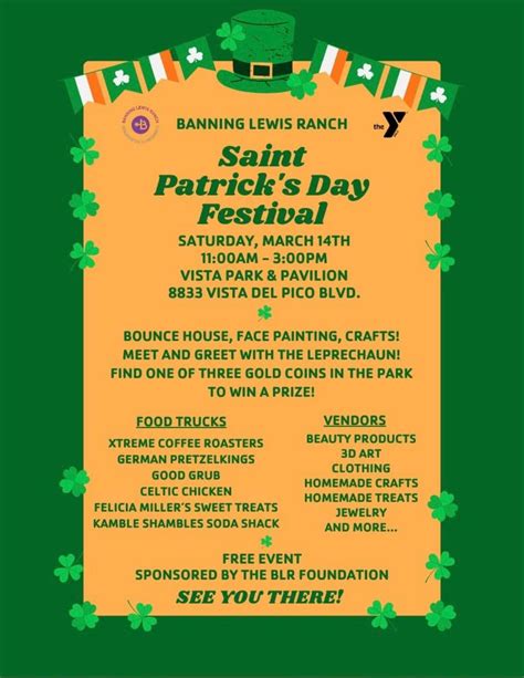 Banning Lewis Ranch St. Patrick’s Day Festival, Vista water park ...