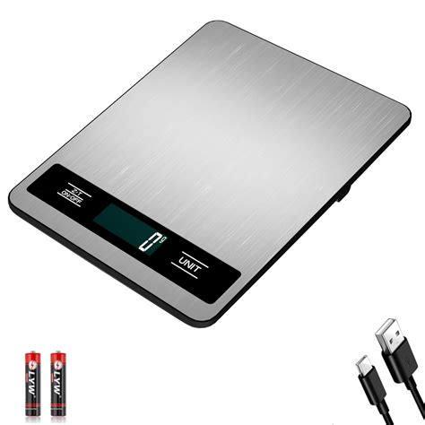 KKFEN-Digital Kitchen Scale, 33lb/15kg High Capacity Weight Grams and ...