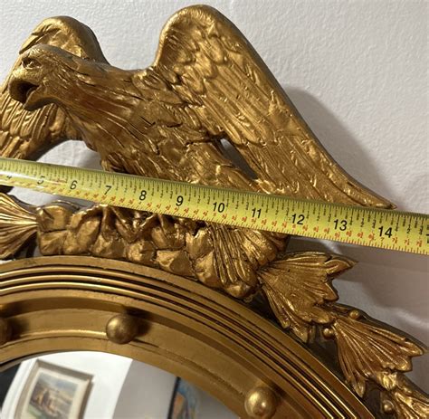 Antique Federal Eagle Mirror, Military Vintage Gold Frame, 32x23