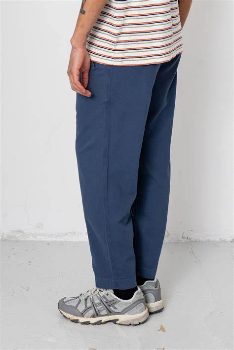Folk Drawcord Assembly Pant - Navy Herringbone