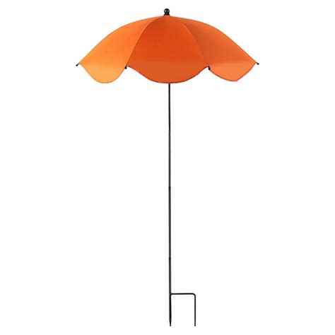 Kuroiy Large Garden Parasol with Plant Stake, Outdoor Shade Umbrella ...