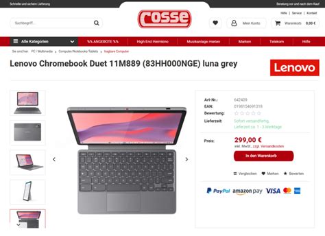 Lenovo 2-in-1-Chromebook mit 11-Zoll-Touchscreen und 8 GB RAM im ...