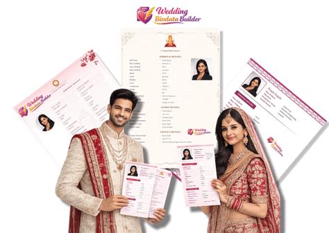 Free Marriage Biodata Maker — Create PDF in 5 Min | Wedding Biodata Builder