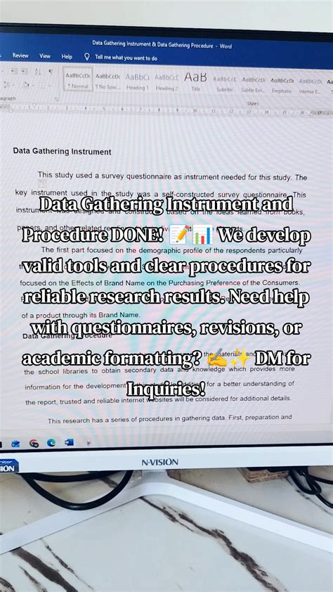 Data Gathering Instrument and Procedure DONE! 📘 We ensure ethical, s ...