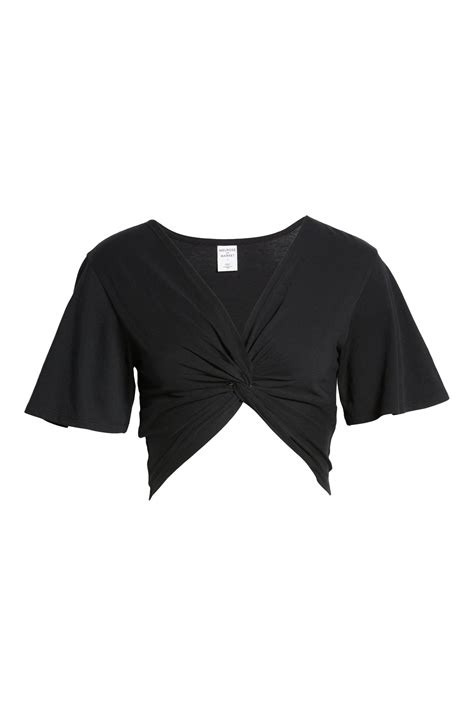 Melrose and Market Knot Front Crop Top (Women) | Nordstromrack