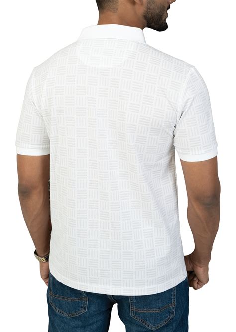 SIGNATURE MEN’S REGULAR FIT WHITE POLO T-SHIRT - Signature