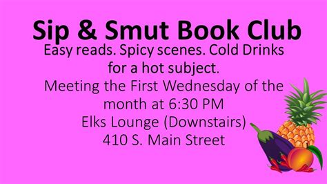 Sip & Smut Book Club: Easy reads. Spicy scenes. Cold Drinks, Pocatello ...
