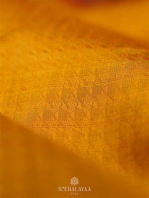 Mango Yellow Kanjivaram Silk Saree – Snehalayaa Silks