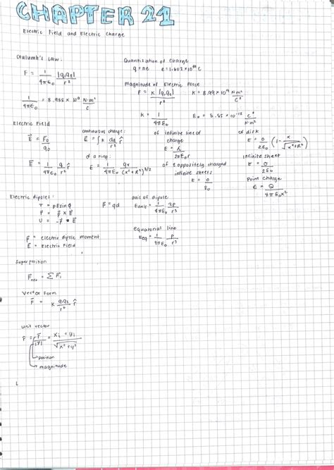Chap 21 & 23 Formulas - University Physics (PHYS 101) - Studocu