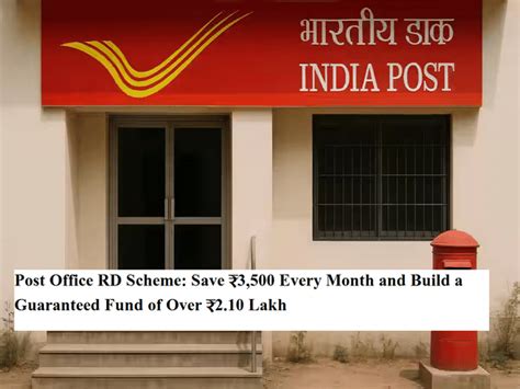 Post office RD scheme: Save ₹3,500 every month and build a guaranteed ...