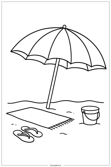 Spring Break Beach Ball Game Coloring Page (Free PDF&PNG Printable)