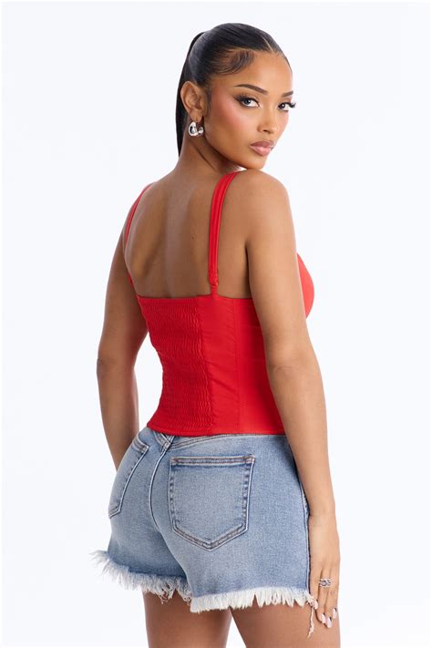 Classic Babe Smocked Tank Top - Red | Fashion Nova