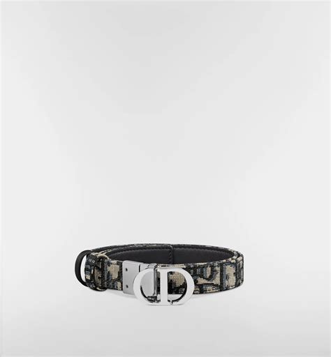 30 Montaigne Reversible Belt Blue Smooth Calfskin and Dior Oblique Jacquard, 20 MM | DIOR