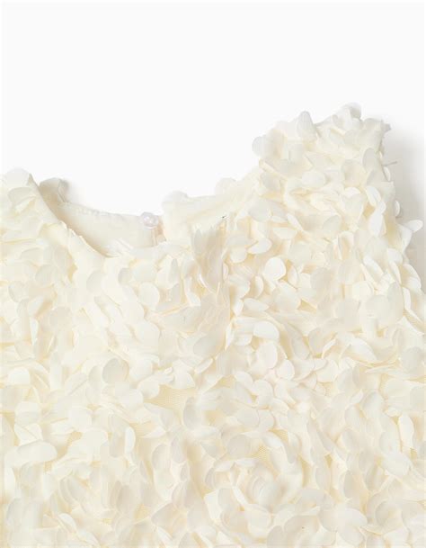 Vestido sin mangas de línea A con flores para niña, blanco – ZIPPY