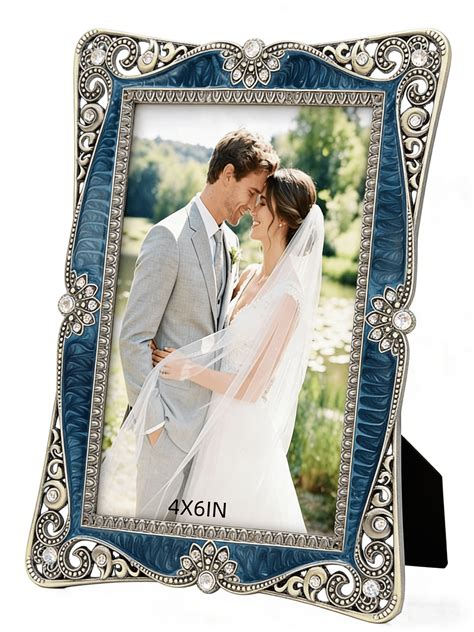 4x6 Vintage Picture Frame Decor Ornate Antique Enamel Photo Frames with ...
