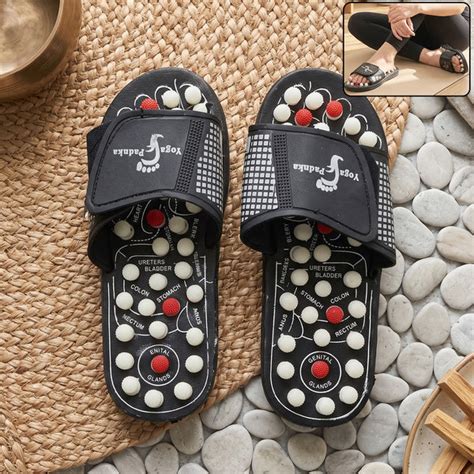 Acupressure Foot Massage Slippers Reflexology Massager Sandal Size 8 ...