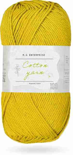 Simi Enterprise Cotton Delight Mustard Yellow II 100 gms 100% Cotton ...