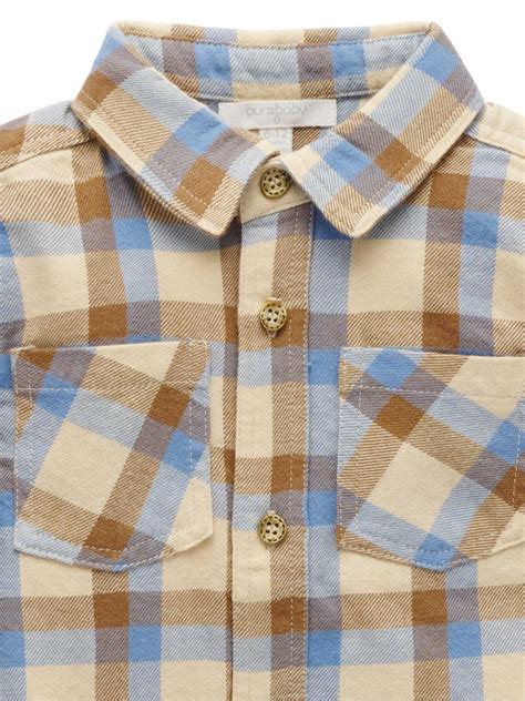 Buy Purebaby Blue Check Shirt from Next India