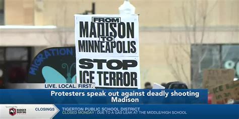 Anti-ICE protest held in Madison after shooting death of Alex Pretti
