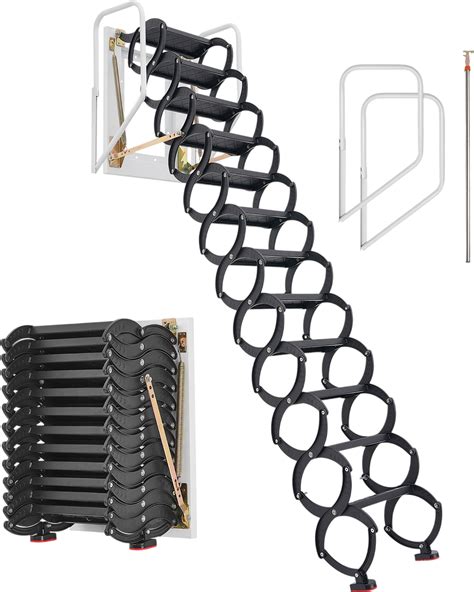 Vevor Attic Ladder Wall-Mounted Fits 9.5-10 ft. Ceilings 660 lb. Capac ...