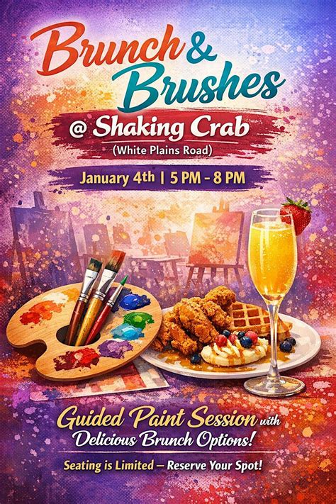 Brunch and Brushes Art Workshop With Shaking Crab [Bronx], Shaking Crab ...