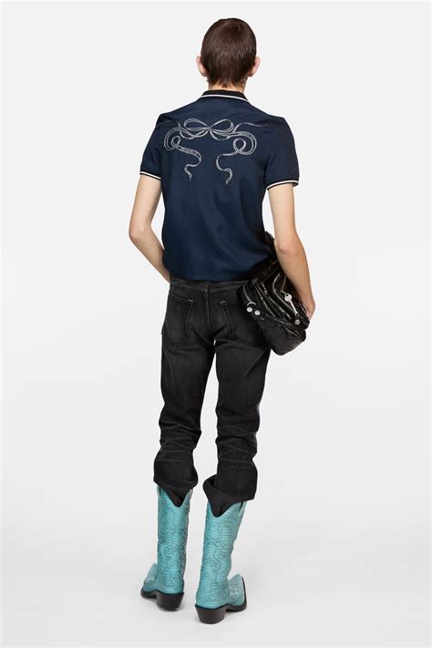 Acne Studios - 刺繡鈕扣 - 海軍藍