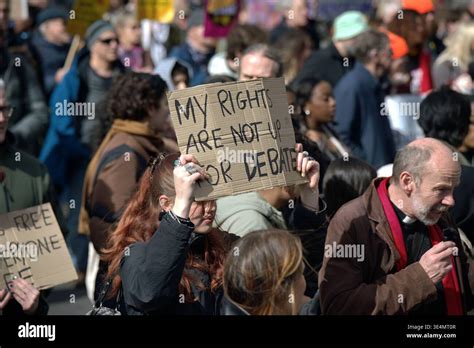 LONDON, ENGLAND - MARCH 28 2026: The largest anti-fascist march in ...