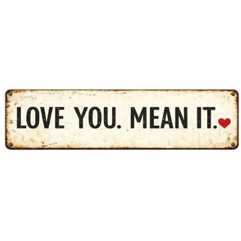 Retro Metal Wall Sign, "Love You Goodbye" Vintage Tin Sign for Man Cave ...