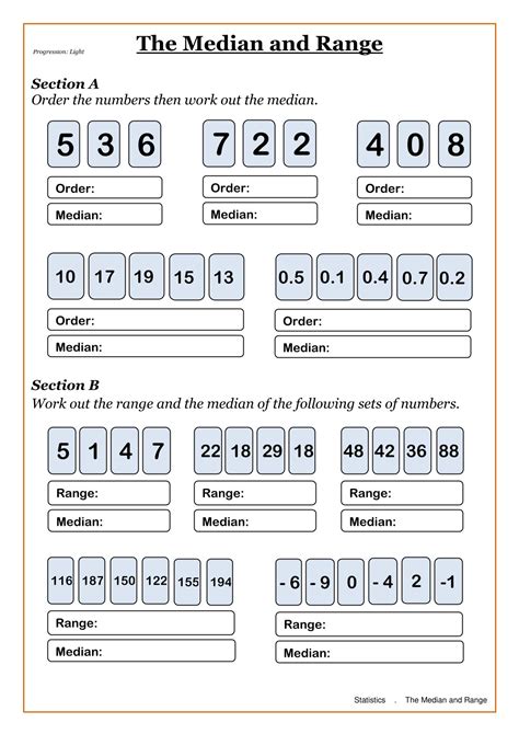 Year 7 Averages Worksheets - Honey Bee Maths Worksheets