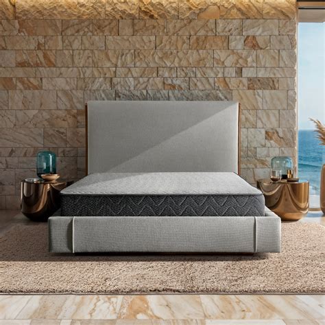 Elise Upholstered Platform Bed - Belgian Block Grey – Duroflex
