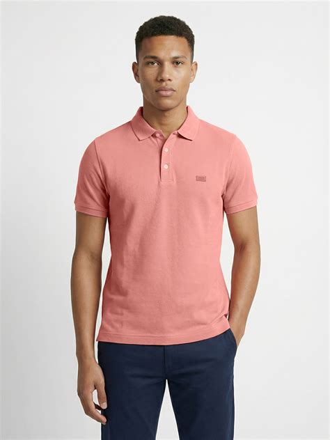 Shop Peach Solid Regular Fit Polo with “BEAR” Logo Online. – bearhouseindia