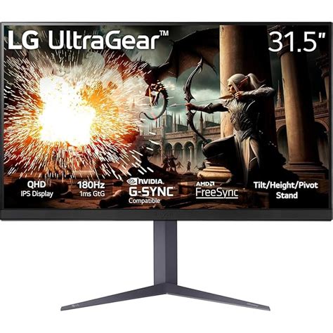 LG 32GS75Q 32 Inch QHD (2560x1440) IPS Ultragear Gaming Monitor, 180Hz ...