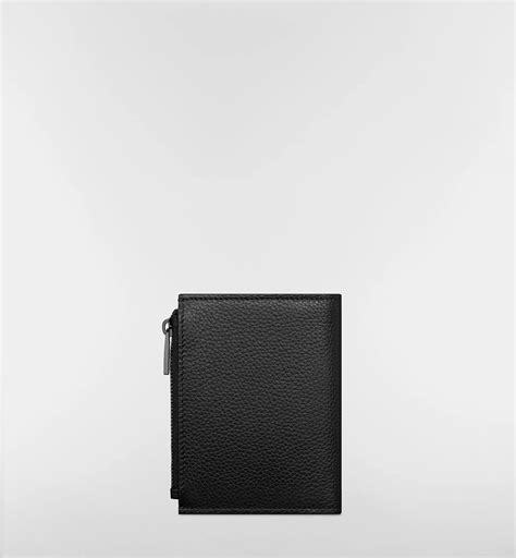 CD Icon Bifold Wallet Black Grained Calfskin | DIOR