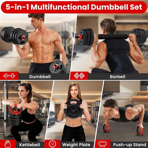 Adjustable Dumbbell Set, 22/33/45/70/90lbs Free Weight Set with ...
