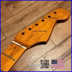 Vintage 21 Fret Roasted Maple Strat Neck Satin Fit Fender & Warmoth ...